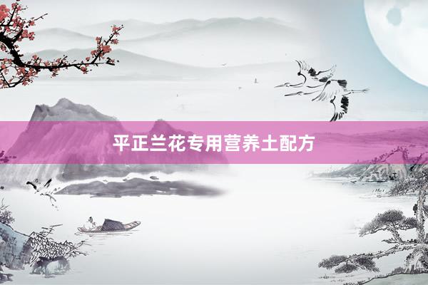 平正兰花专用营养土配方